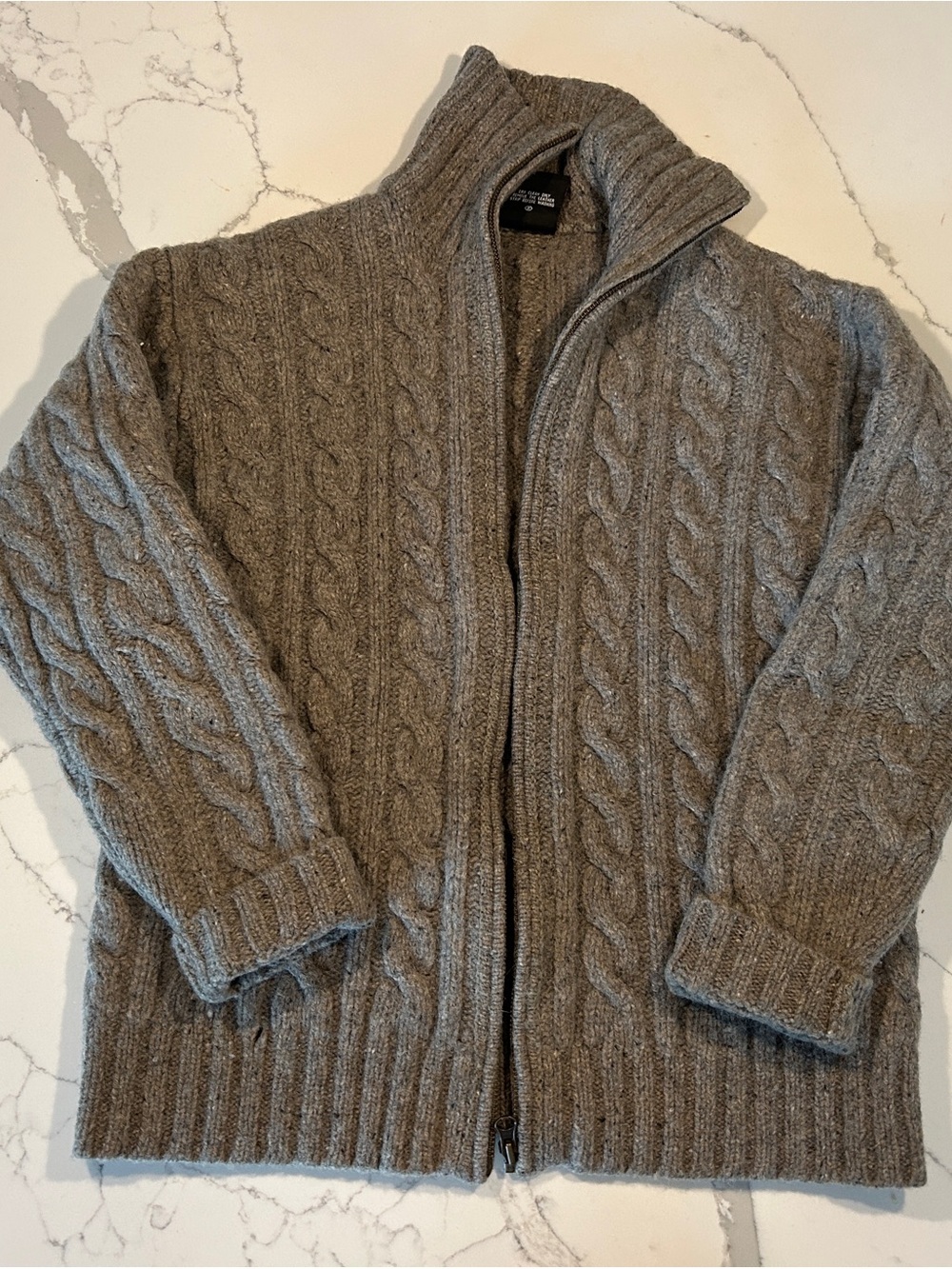 Ralph Lauren Vintage Woman’s Cable Zip-Up Sweater